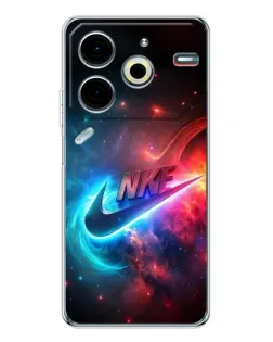 Чохол для TECNO Pova 7 Pro з картинкою «Вогняний логотип Nike»