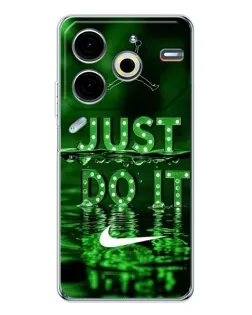 Чохол для TECNO Pova 7 Pro з картинкою «Зелений неоновий Nike»