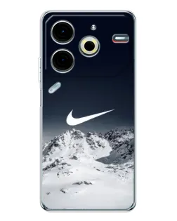 Чохол для TECNO Pova 7 Pro з картинкою «Nike — зимові гори»