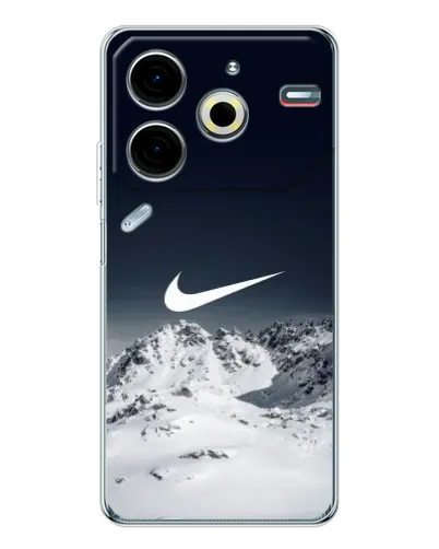 Чохол для TECNO Pova 7 Pro з картинкою «Nike — зимові гори»