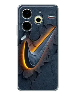 Чохол для TECNO Pova 7 Pro з картинкою «Об'ємний логотип Найк»