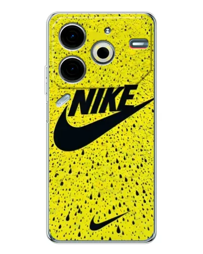 Чохол для TECNO Pova 7 Pro з картинкою «Жовтий текстурний Nike»