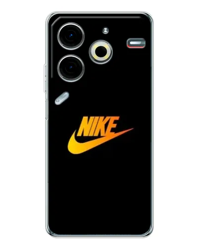 Чохол для TECNO Pova 7 Pro з картинкою «Золотий логотип Nike»