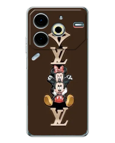 Чохол для TECNO Pova 7 Pro з картинкою «LV та Міккі Маус» Чохол для TECNO Pova 7 Pro з картинкою «LV та Міккі Маус»