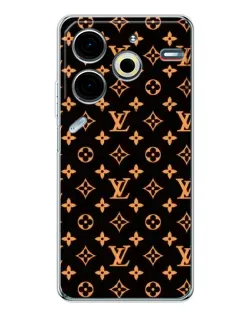 Чохол для TECNO Pova 7 Pro з картинкою «Золота монограма LV»