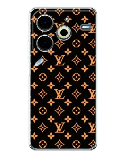 Чохол для TECNO Pova 7 Pro з картинкою «Золота монограма LV» Чохол для TECNO Pova 7 Pro з картинкою «Золота монограма LV»