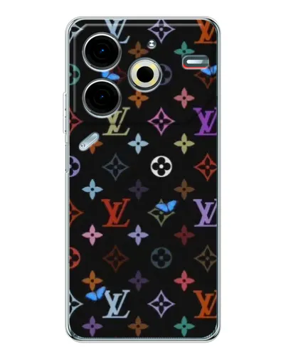 Чохол для TECNO Pova 7 Pro з картинкою «Кольорова монограма LV» Чохол для TECNO Pova 7 Pro з картинкою «Кольорова монограма LV»