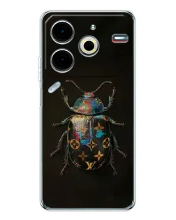 Чохол для TECNO Pova 7 Pro з картинкою «LV — мармуровий принт»