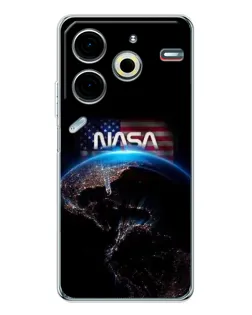 Чохол для TECNO Pova 7 Pro з картинкою «Земля з космосу NASA»