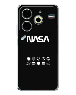 Чохол для TECNO Pova 7 Pro з картинкою «NASA — технічний принт»