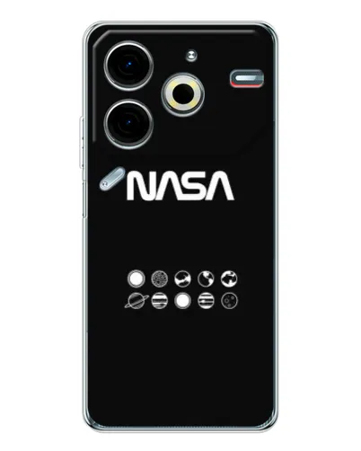 Чохол для TECNO Pova 7 Pro з картинкою «NASA — технічний принт»