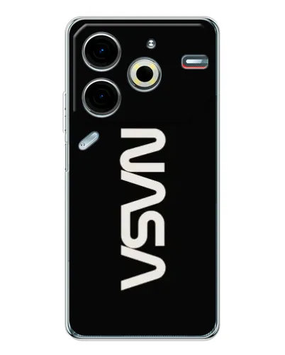 Чохол для TECNO Pova 7 Pro з картинкою «NASA — вертикальний логотип»