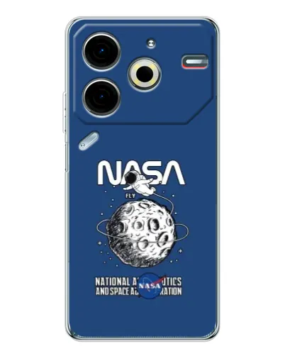 Чохол для TECNO Pova 7 Pro з картинкою «NASA — місячна місія»