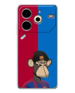 Чехол для TECNO Pova 7 Pro с картинкой «Bored Ape — фанат Барсы»