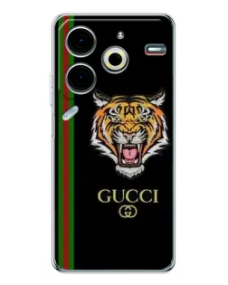 Чохол для TECNO Pova 7 Pro з картинкою «Тигр Gucci»