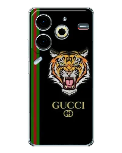 Чохол для TECNO Pova 7 Pro з картинкою «Тигр Gucci»