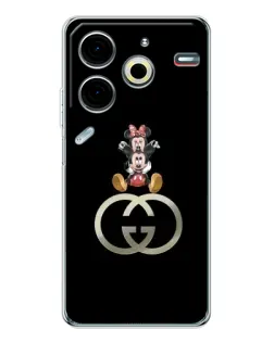 Чохол для TECNO Pova 7 Pro з картинкою «Мінні Маус на лого»