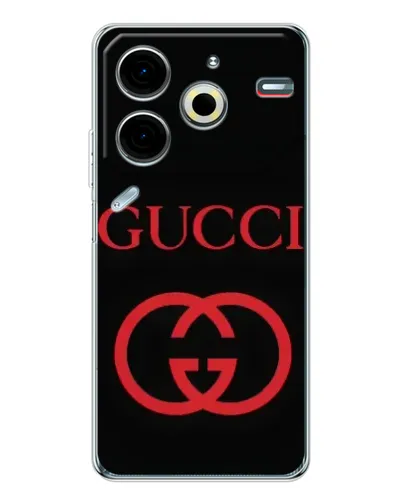 Чохол для TECNO Pova 7 Pro з картинкою «Gucci — червоний логотип»