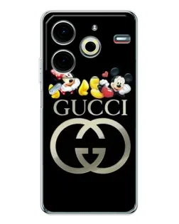 Чохол для TECNO Pova 7 Pro з картинкою «Gucci — герої Disney»