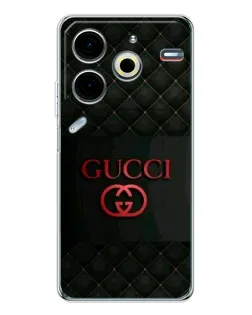 Чохол для TECNO Pova 7 Pro з картинкою «Gucci — стьобаний чорний»