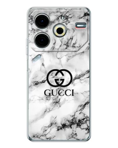 Чохол для TECNO Pova 7 Pro з картинкою «Gucci — мармуровий шик»