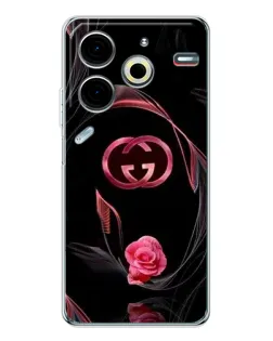 Чохол для TECNO Pova 7 Pro з картинкою «Gucci — неонова троянда»