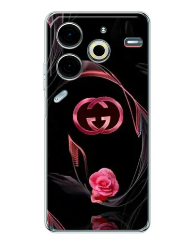 Чохол для TECNO Pova 7 Pro з картинкою «Gucci — неонова троянда»