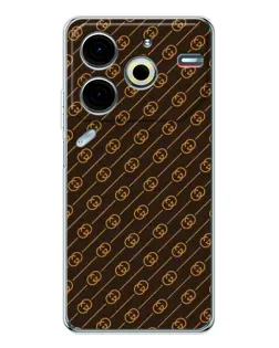Чохол для TECNO Pova 7 Pro з картинкою «Gucci — золоті діагоналі»