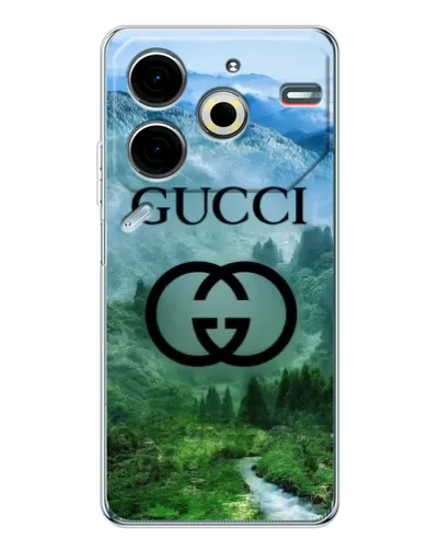 Чохол для TECNO Pova 7 Pro з картинкою «Gucci — гірський пейзаж»