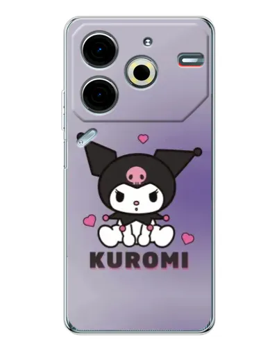 Чехол для TECNO Pova 7 Pro с картинкой «Kuromi — фиолетовый арт» Чехол для TECNO Pova 7 Pro с картинкой «Kuromi — фиолетовый арт»