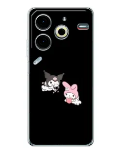 Чехол для TECNO Pova 7 Pro с картинкой «My Melody и Kuromi» Чехол для TECNO Pova 7 Pro с картинкой «My Melody и Kuromi»