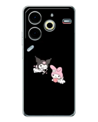 Чехол для TECNO Pova 7 Pro с картинкой «My Melody и Kuromi» Чехол для TECNO Pova 7 Pro с картинкой «My Melody и Kuromi»