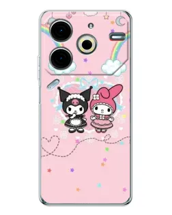 Чехол для TECNO Pova 7 Pro с картинкой «My Melody и Kuromi» Чехол для TECNO Pova 7 Pro с картинкой «My Melody и Kuromi»