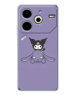 Чехол для TECNO Pova 7 Pro с картинкой «Kuromi на лиловом фоне» Чехол для TECNO Pova 7 Pro с картинкой «Kuromi на лиловом фоне»