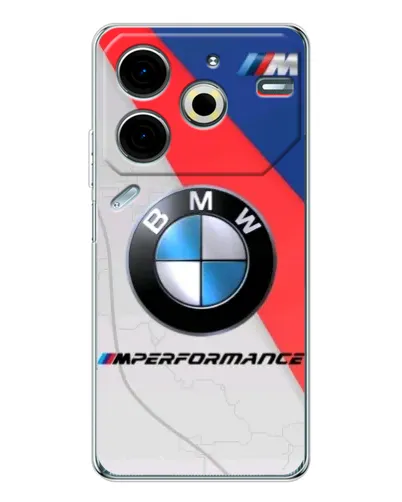 Чехол для TECNO Pova 7 Pro с картинкой «BMW Performance стиль» Чехол для TECNO Pova 7 Pro с картинкой «BMW Performance стиль»
