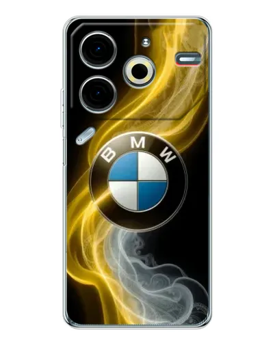 Чехол для TECNO Pova 7 Pro с картинкой «Золотистый дым BMW» Чехол для TECNO Pova 7 Pro с картинкой «Золотистый дым BMW»