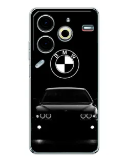 Чехол для TECNO Pova 7 Pro с картинкой «BMW — взгляд из темноты»