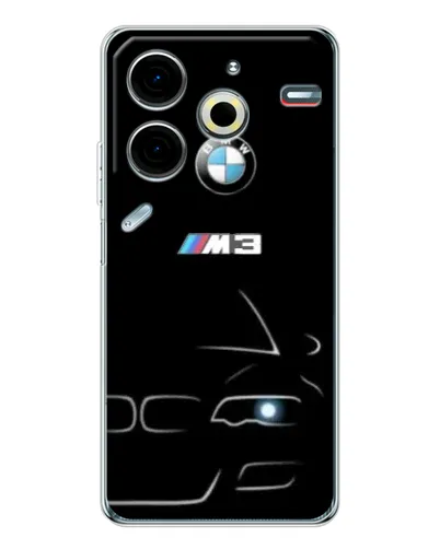 Чехол для TECNO Pova 7 Pro с картинкой «Минималистичный принт BMW M3» Чехол для TECNO Pova 7 Pro с картинкой «Минималистичный принт BMW M3»