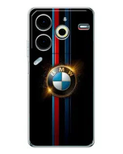 Чехол для TECNO Pova 7 Pro с картинкой «BMW M-Power неон»
