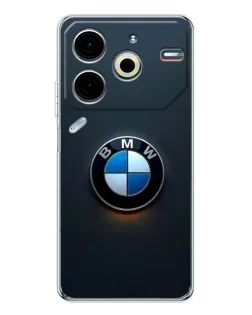 Чехол для TECNO Pova 7 Pro с картинкой «Логотип BMW — минимализм»