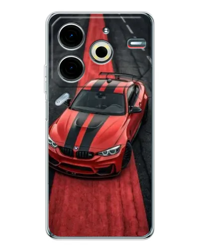 Чехол для TECNO Pova 7 Pro с картинкой «BMW на красной дорожке» Чехол для TECNO Pova 7 Pro с картинкой «BMW на красной дорожке»