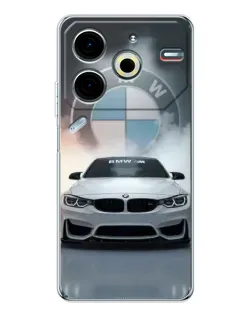 Чехол для TECNO Pova 7 Pro с картинкой «BMW в белом дыму» Чехол для TECNO Pova 7 Pro с картинкой «BMW в белом дыму»
