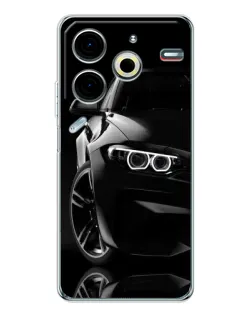 Чехол для TECNO Pova 7 Pro с картинкой «Черная BMW — профиль» Чехол для TECNO Pova 7 Pro с картинкой «Черная BMW — профиль»