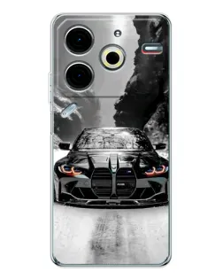 Чехол для TECNO Pova 7 Pro с картинкой «BMW — акварельный дрифт» Чехол для TECNO Pova 7 Pro с картинкой «BMW — акварельный дрифт»