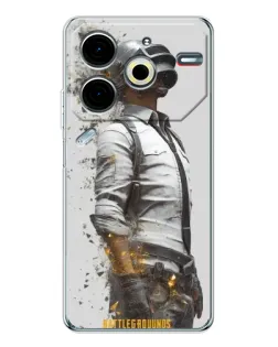 Чохол для TECNO Pova 7 Pro з картинкою «PUBG — боєць у пилу»