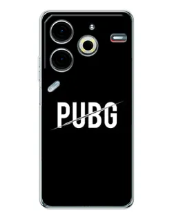 Чохол для TECNO Pova 7 Pro з картинкою «PUBG — білий логотип»