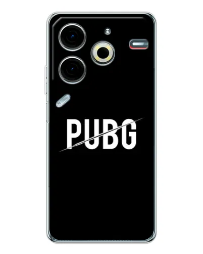 Чохол для TECNO Pova 7 Pro з картинкою «PUBG — білий логотип» Чохол для TECNO Pova 7 Pro з картинкою «PUBG — білий логотип»