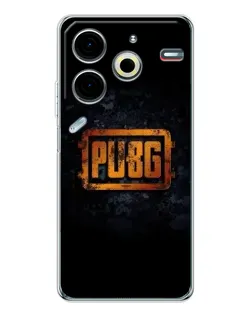 Чохол для TECNO Pova 7 Pro з картинкою «PUBG — золотий логотип»