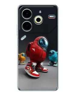 Чохол для TECNO Pova 7 Pro з картинкою «Among Us — 3D стиль»