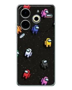 Чохол для TECNO Pova 7 Pro з картинкою «Космічний патерн Among Us»